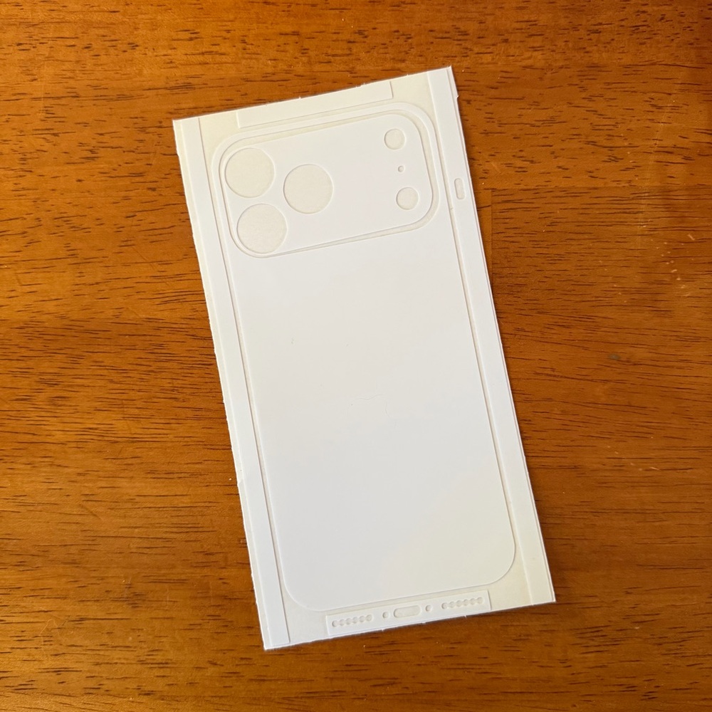 White iPhone Paper Cutout